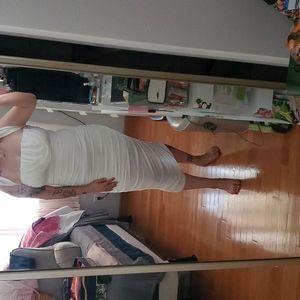 STRAPLESS WITH ROUCHING DRESS